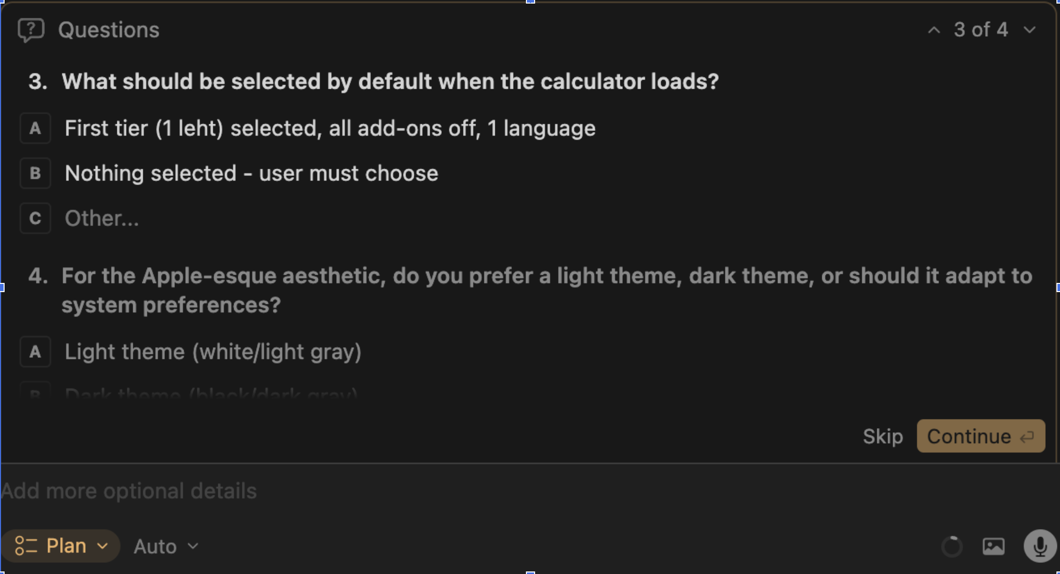 Cursori planeerija küsimused